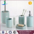 Wholesale Bath blue ceramic 6 pcs bathroom sets